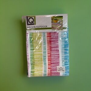 Living Quarters Polyester Tablecloth Oblong 52x70" Zig Zag Picnic Colorful ~ New